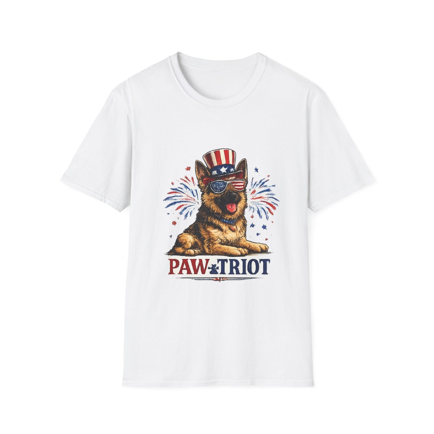 Patriotic German Shepherd Pawtriot T-Shirt | Fourth of July Dog Shirt