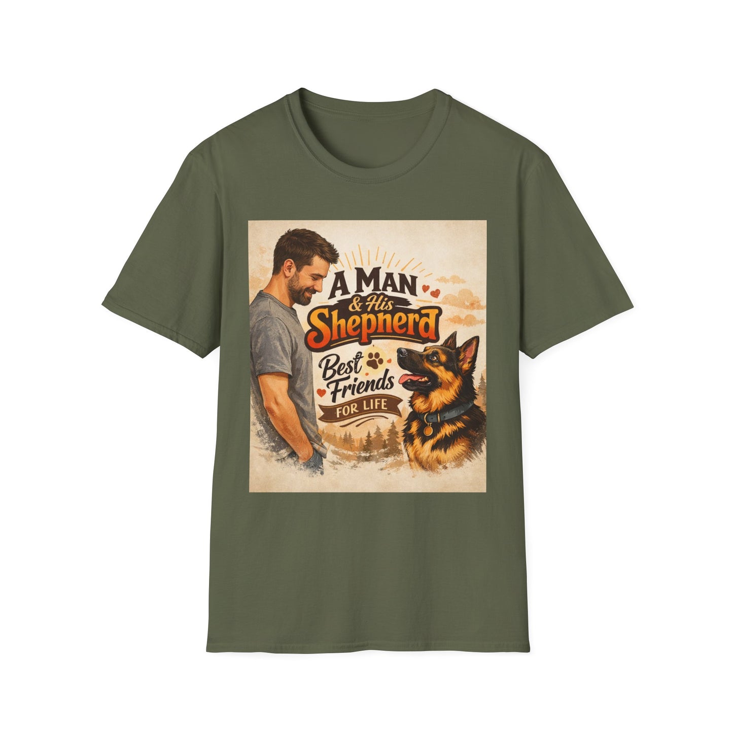 A Man & His Shepherd T‑Shirt — German Shepherd Dog Lover Tee