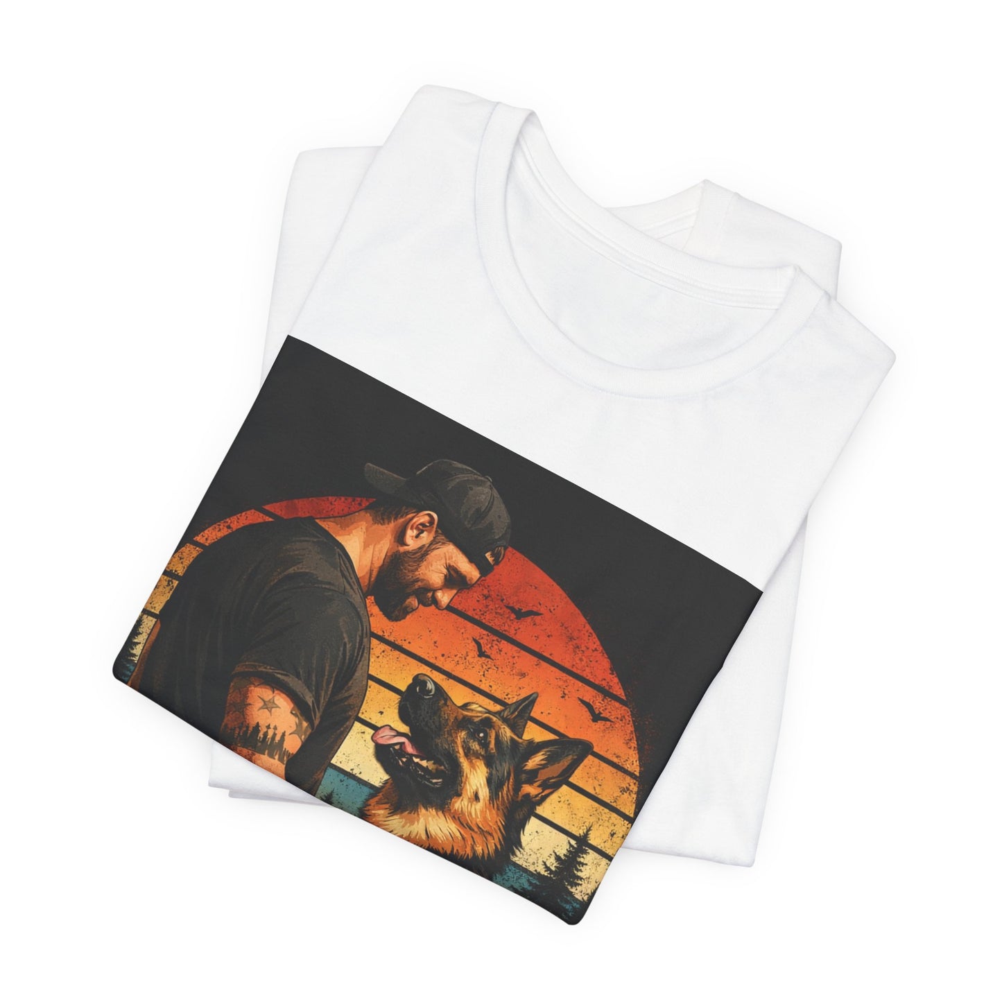 Best Dog Dad Ever Shirt | German Shepherd Dog Dad Tee | Loyal Companions Forever Friends | Bella Canvas 3001 Soft Tee