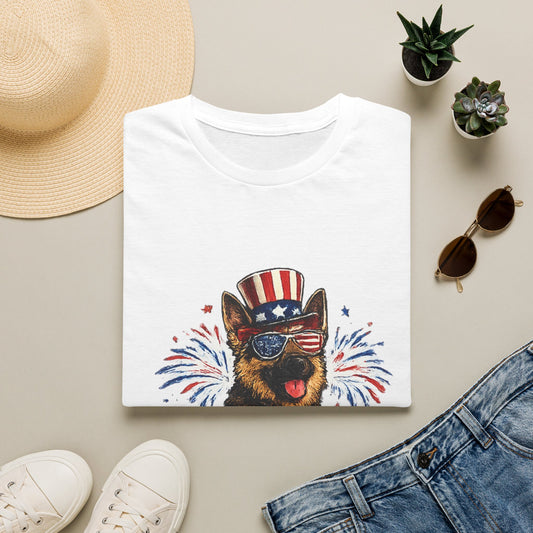 Patriotic German Shepherd Pawtriot T-Shirt | Fourth of July Dog Shirt
