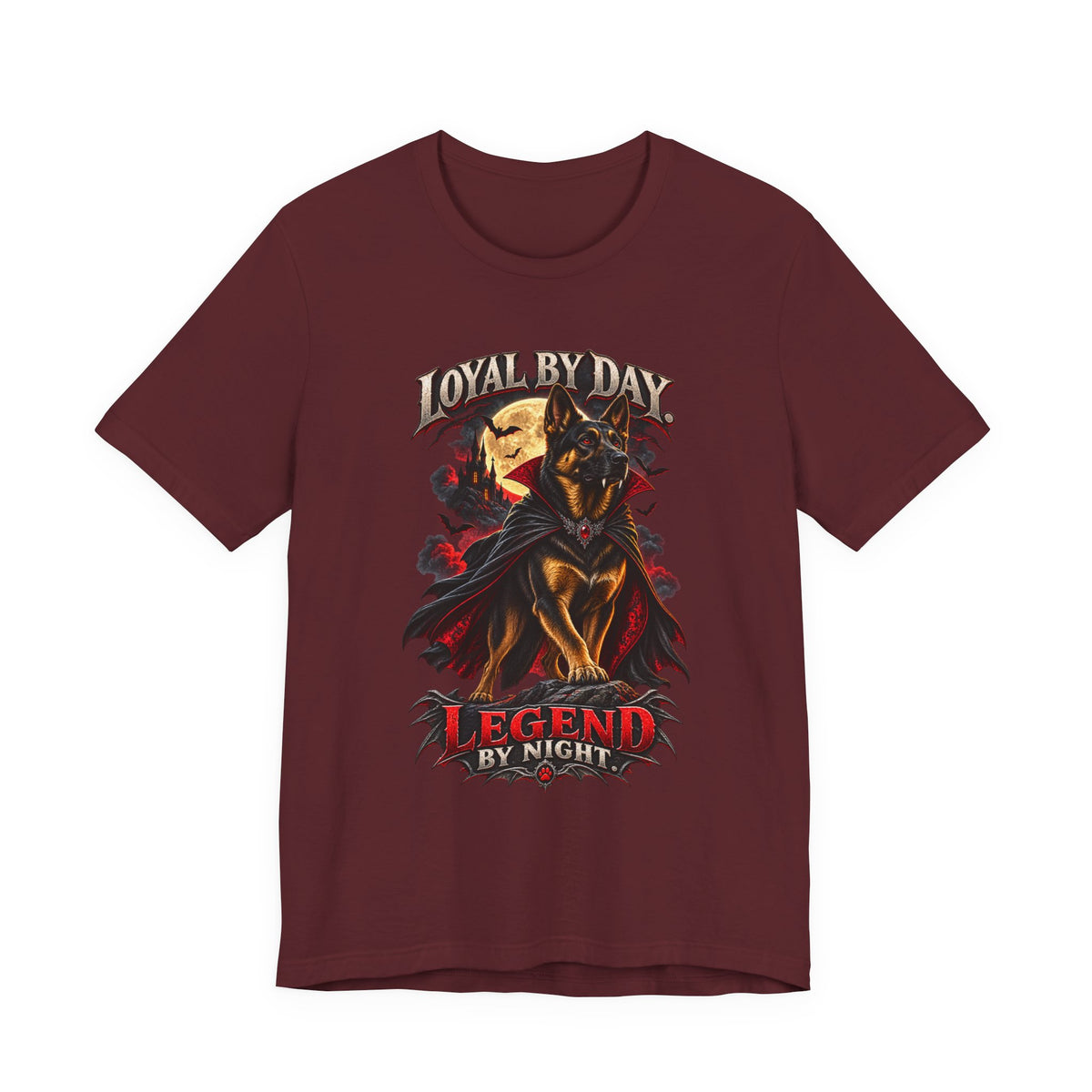 German Shepherd Loyal by Day Legend by Night Halloween T-Shirt