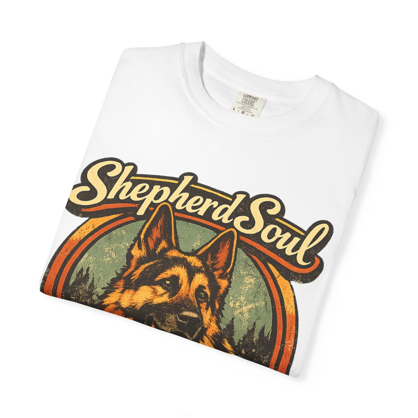 Shepherd Soul German Shepherd Portrait T-Shirt | Loyal Hearts Never Fade