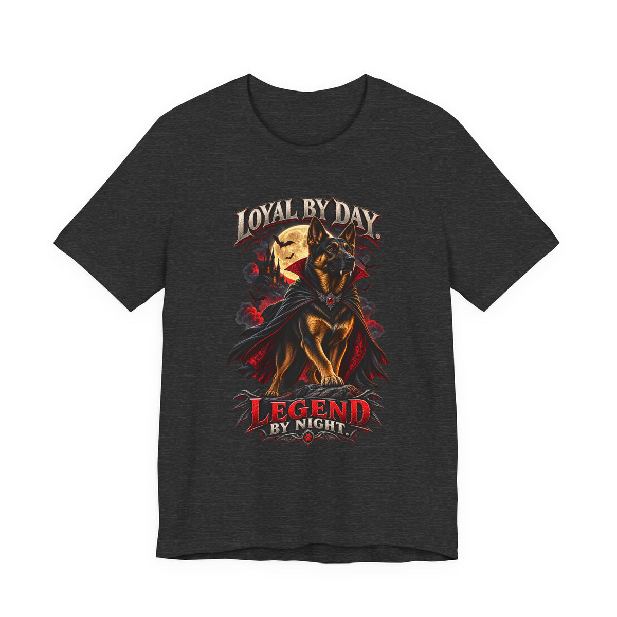 German Shepherd Loyal by Day Legend by Night Halloween T-Shirt