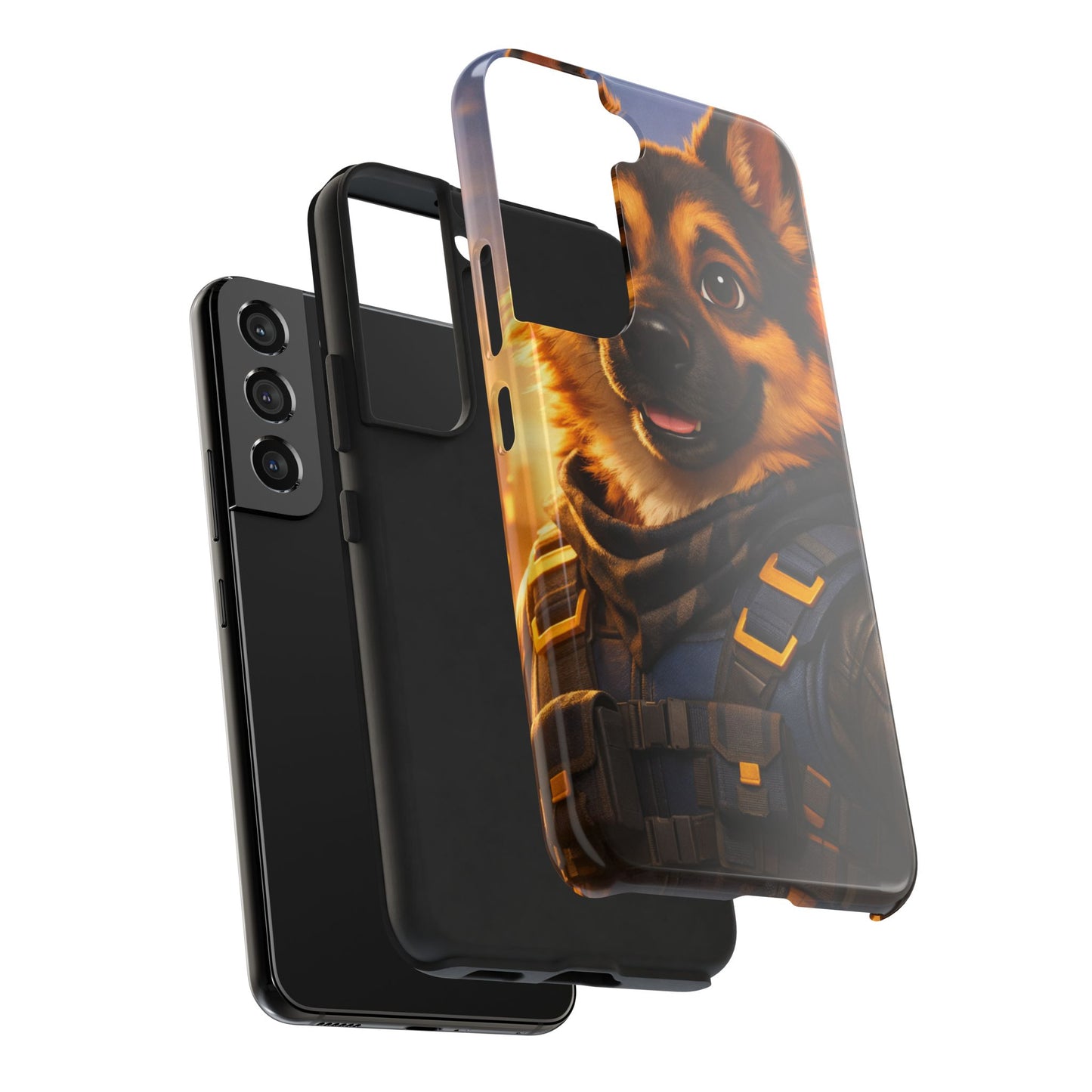 German Shepherd Tactical Hero Phone Case – Tough Protective Cover for iPhone & Samsung