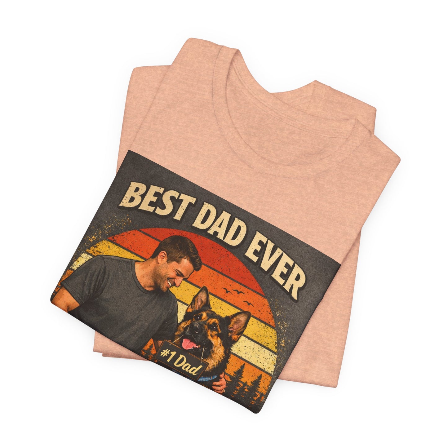 Best Dad Ever According to My Dog Shirt | German Shepherd Father's Day Gift | Dog Dad Tee | #1 Dad Funny Pet Lover Shirt |