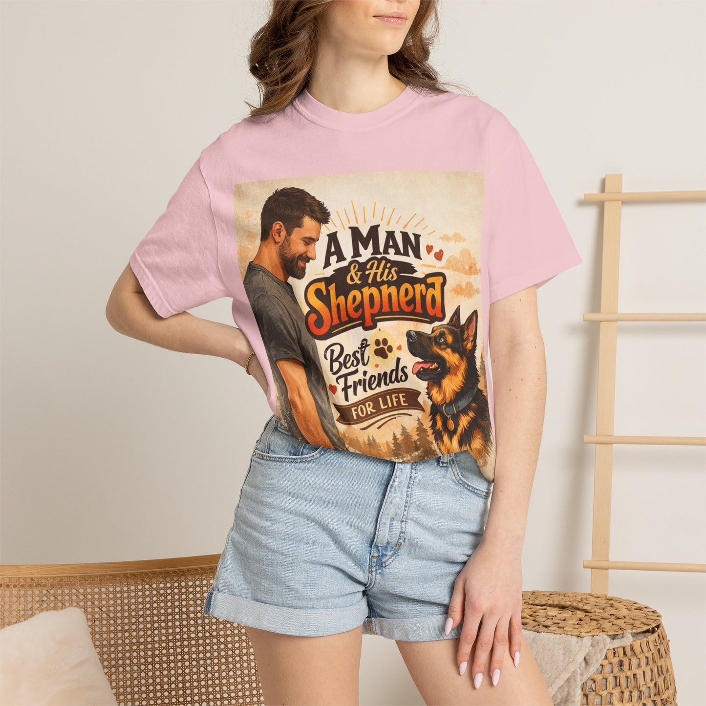 A Man & His Shepherd Best Friends for Life T‑Shirt — German Shepherd Dog Lover Tee