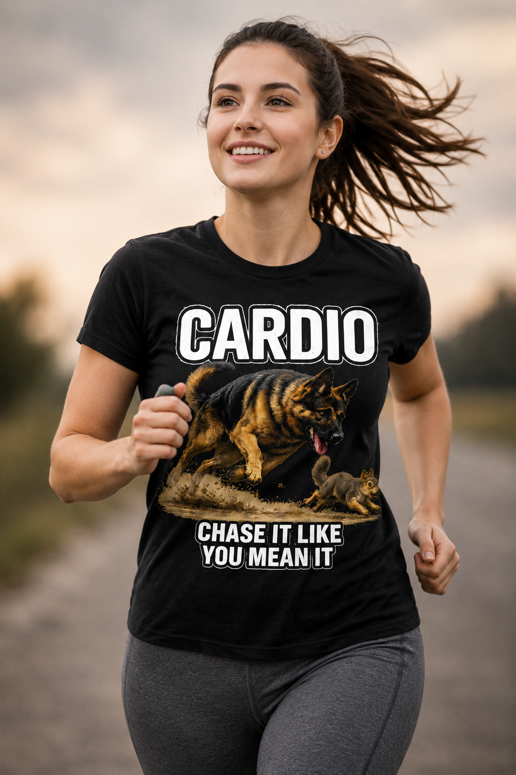 Cardio German Shepherd T-Shirt | Workout Shirt | Fitness Tee for Dog Lovers