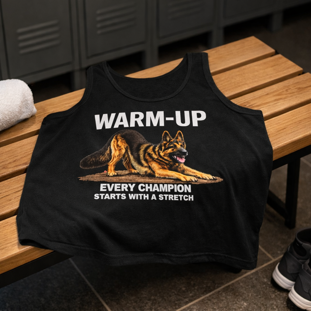 Warm-Up | Every Champion Starts with a Stretch | German Shepherd Jersey Tank