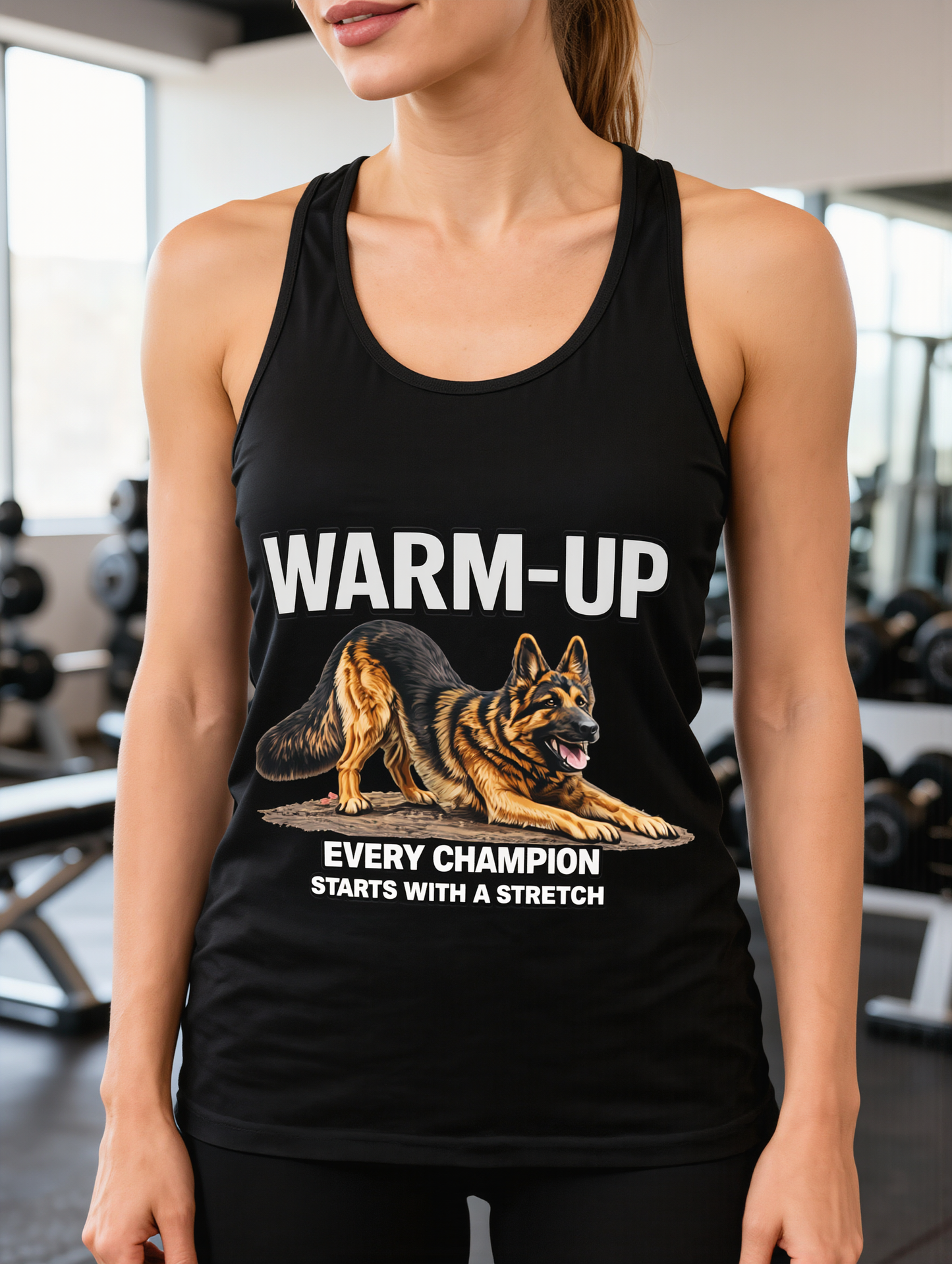 Warm-Up | Every Champion Starts with a Stretch | German Shepherd Jersey Tank