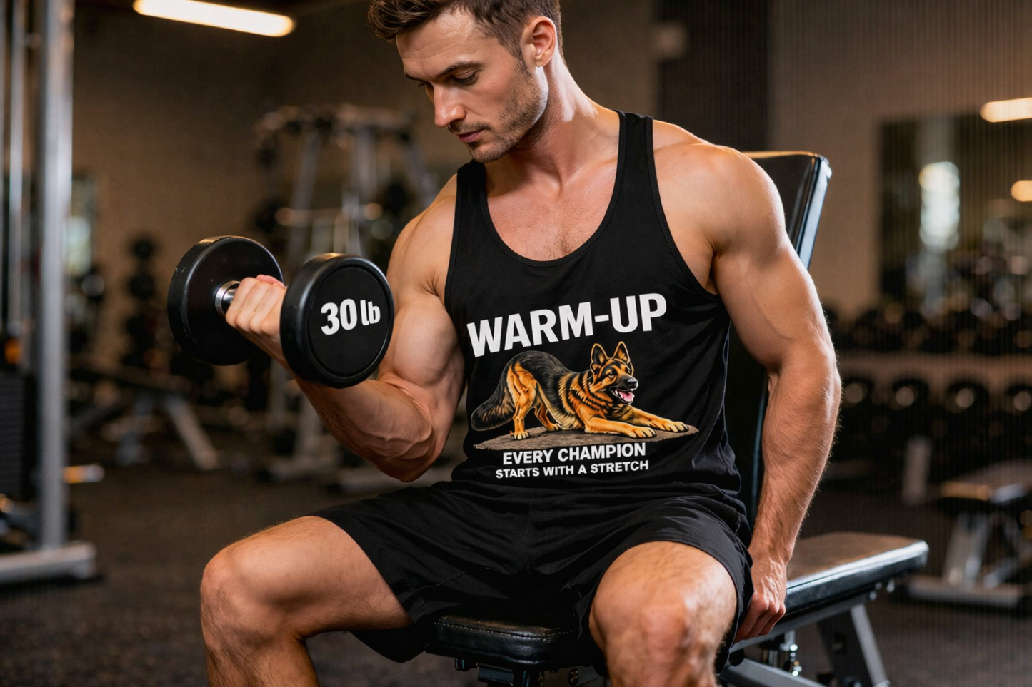 Warm-Up | Every Champion Starts with a Stretch | German Shepherd Jersey Tank