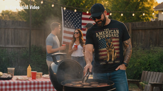 The American Standard German Shepherd Patriotic T-Shirt